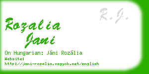 rozalia jani business card